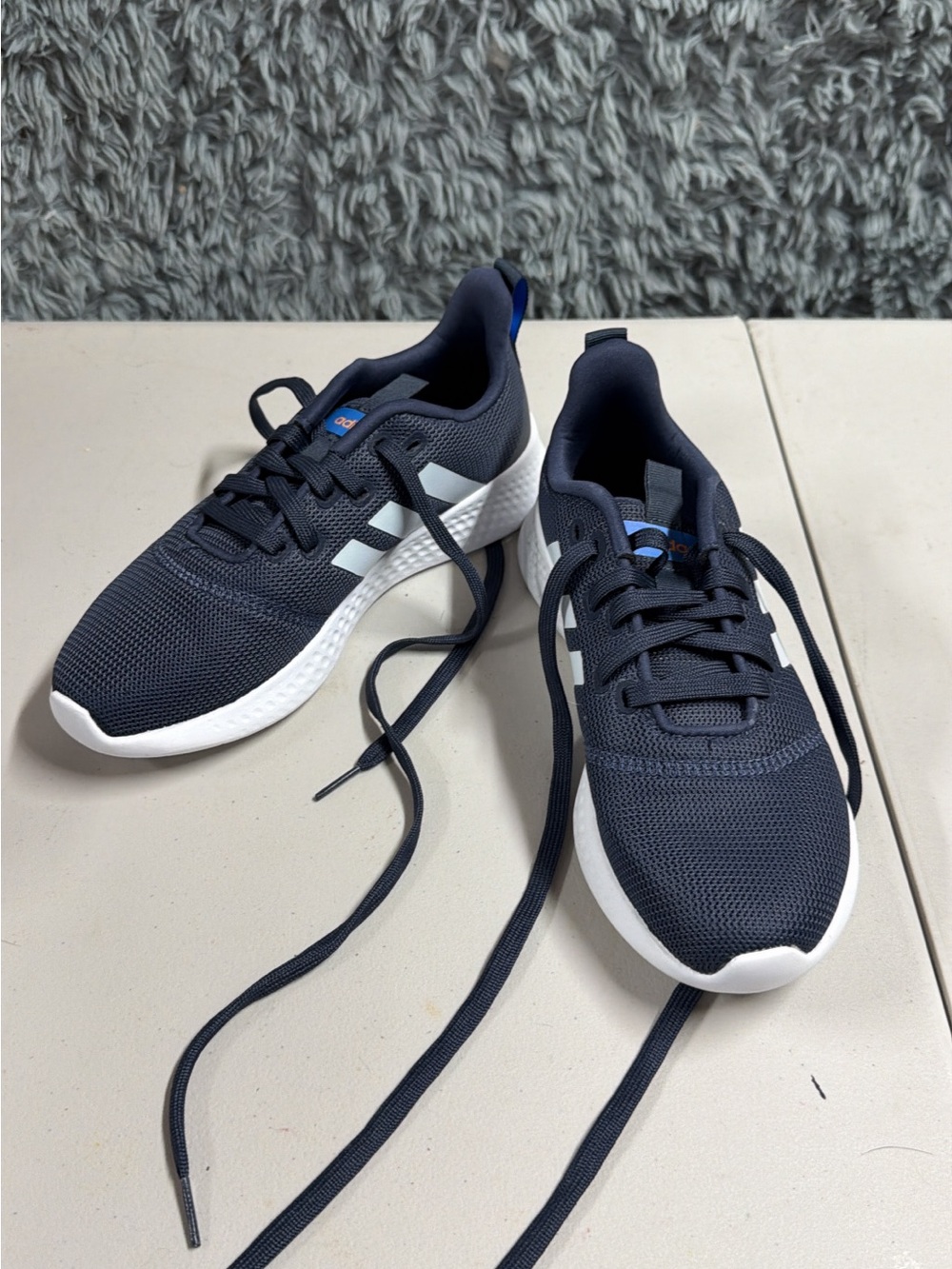 Adidas Navy Athletic Sneakers with White Accents